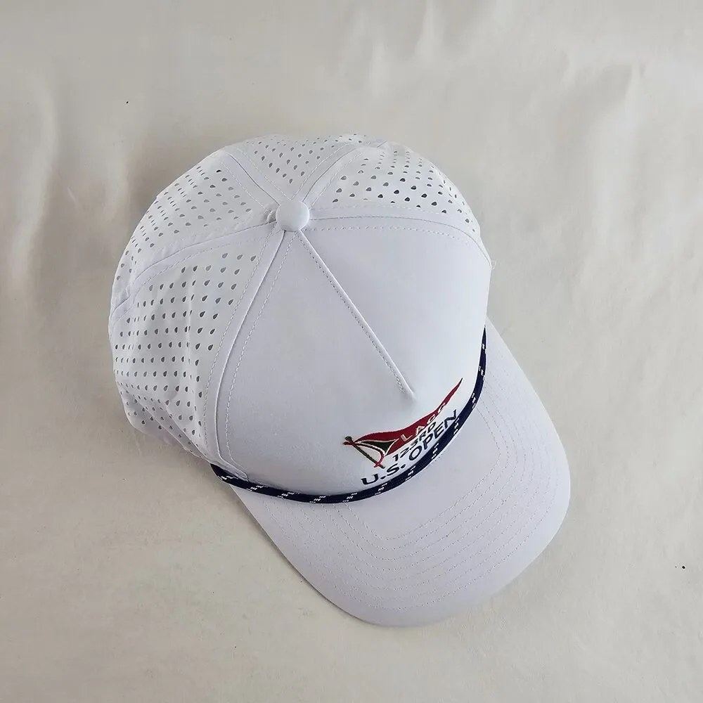 Short Par 4 LACC 123rd U.S. Open White Rope Golf Hat Performance Snapback Cap